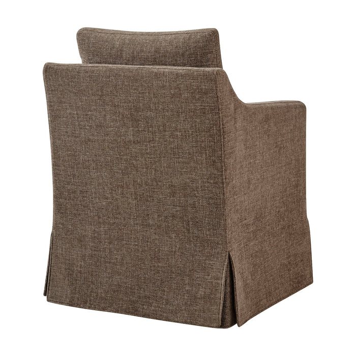 Modway Serene Slipcovered Performance Fabric Dining Armchair in Mocha - side view