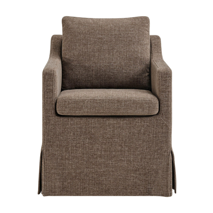 Modway Serene Slipcovered Performance Fabric Dining Armchair in Mocha - detail view