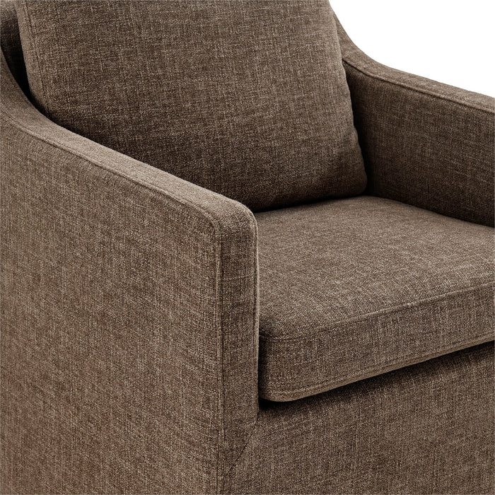 Modway Serene Slipcovered Performance Fabric Dining Armchair in Mocha - lifestyle view