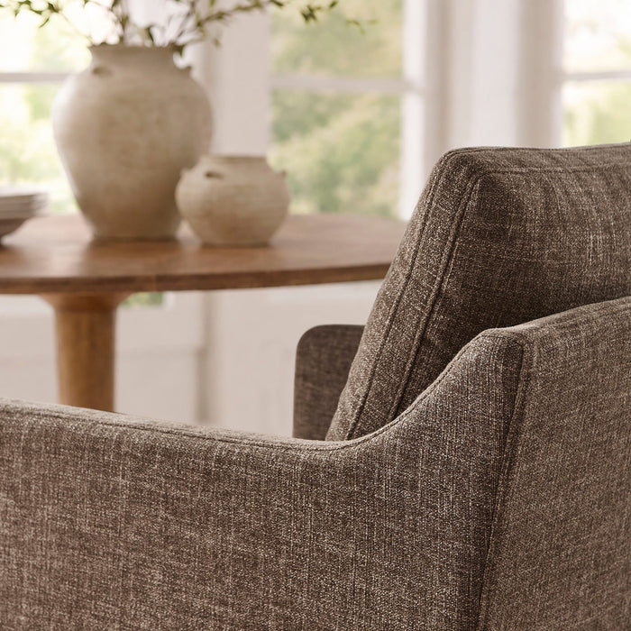 Modway Serene Slipcovered Performance Fabric Dining Armchair in Mocha - lifestyle view 25