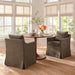 Modway Serene Slipcovered Performance Fabric Dining Armchair in Mocha - lifestyle view 29