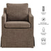 Modway Serene Slipcovered Performance Fabric Dining Armchair in Mocha - dimensions and specifications