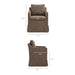 Modway Serene Slipcovered Performance Fabric Dining Armchair in Mocha - dimensions and specifications 34