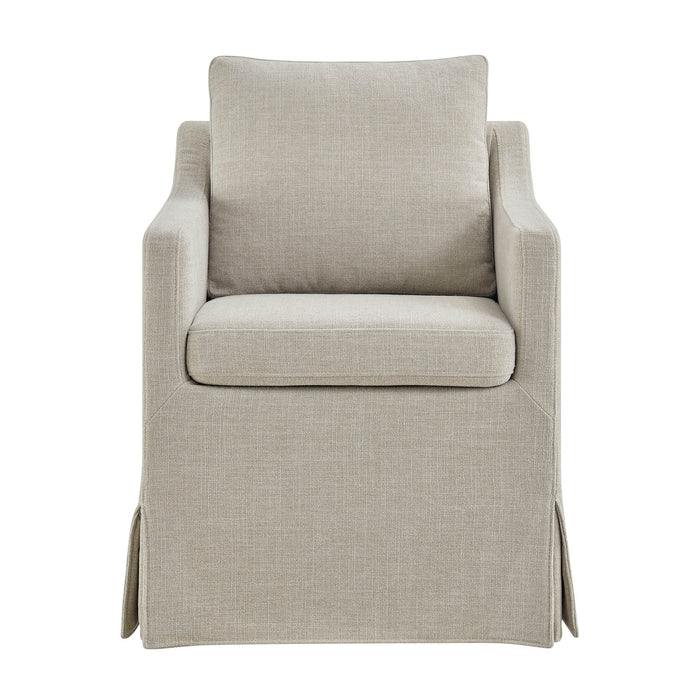 Modway Serene Slipcovered Performance Fabric Dining Armchair in Salt - detail view
