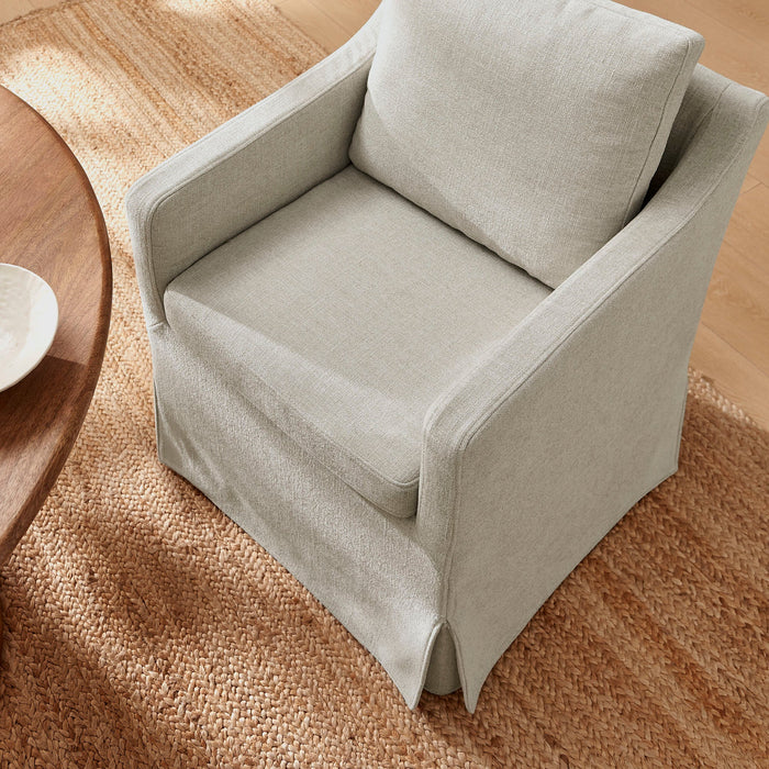 Modway Serene Slipcovered Performance Fabric Dining Armchair in Salt - lifestyle view 22