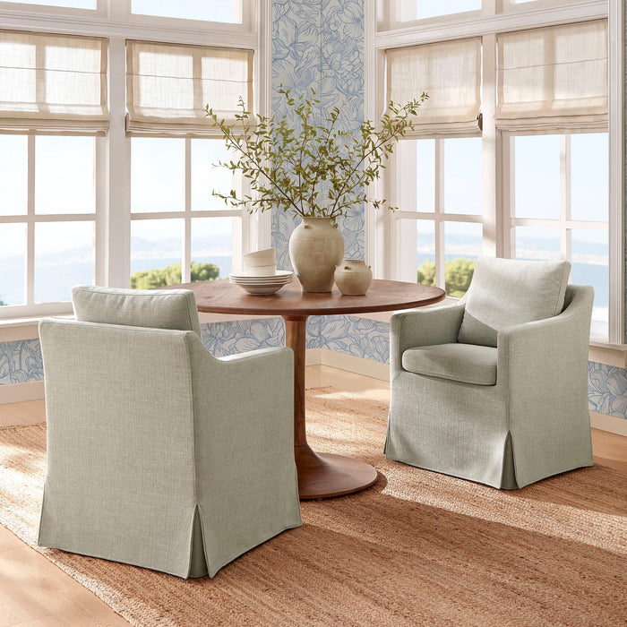 Modway Serene Slipcovered Performance Fabric Dining Armchair in Salt - lifestyle view 30