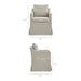 Modway Serene Slipcovered Performance Fabric Dining Armchair in Salt - dimensions and specifications 36