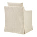 Modway Serene Slipcovered Striped Fabric Dining Armchair in Oatmeal Stripe - side view