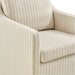 Modway Serene Slipcovered Striped Fabric Dining Armchair in Oatmeal Stripe - lifestyle view
