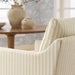 Modway Serene Slipcovered Striped Fabric Dining Armchair in Oatmeal Stripe - lifestyle view 7