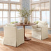 Modway Serene Slipcovered Striped Fabric Dining Armchair in Oatmeal Stripe - lifestyle view 8