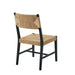 Modway Bodie Wood Dining Chair Set of 2 in Black Natural - detail view