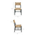 Modway Bodie Wood Dining Chair Set of 2 in Black Natural - dimensions and specifications 38