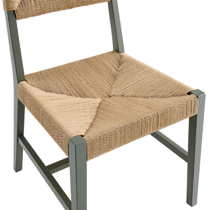 Modway Bodie Wood Dining Chair Set of 2 in Light Gray Natural - lifestyle view 23