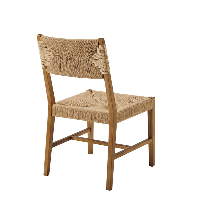 Modway Bodie Wood Dining Chair Set of 2 in Natural Natural - detail view