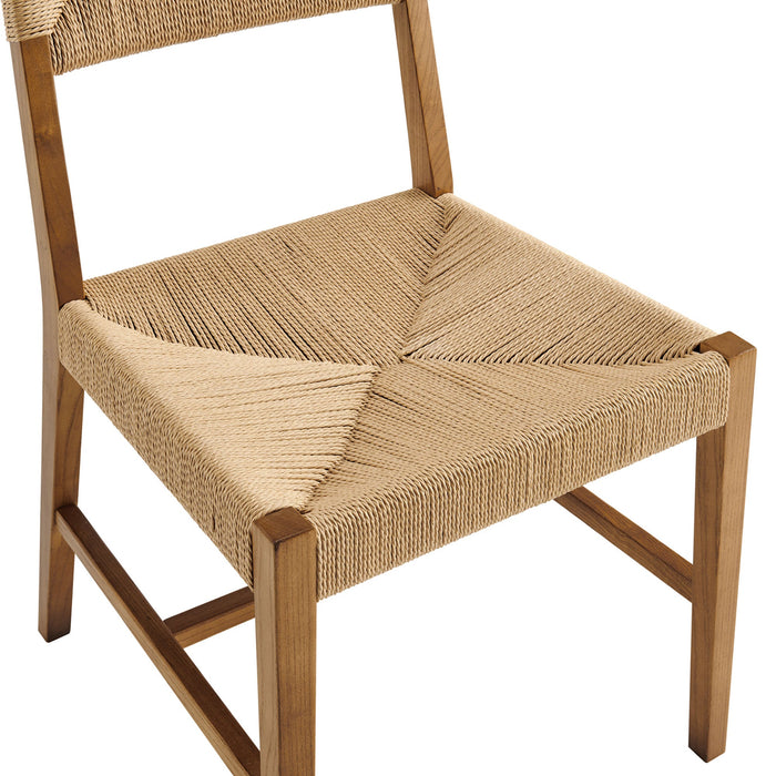 Modway Bodie Wood Dining Chair Set of 2 in Natural Natural - lifestyle view 24