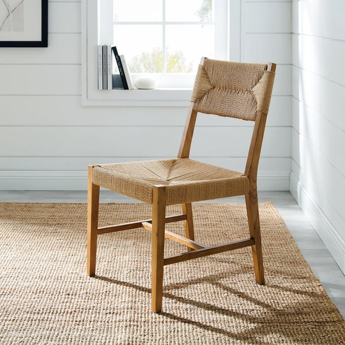 Modway Bodie Wood Dining Chair Set of 2 in Natural Natural - lifestyle view 28