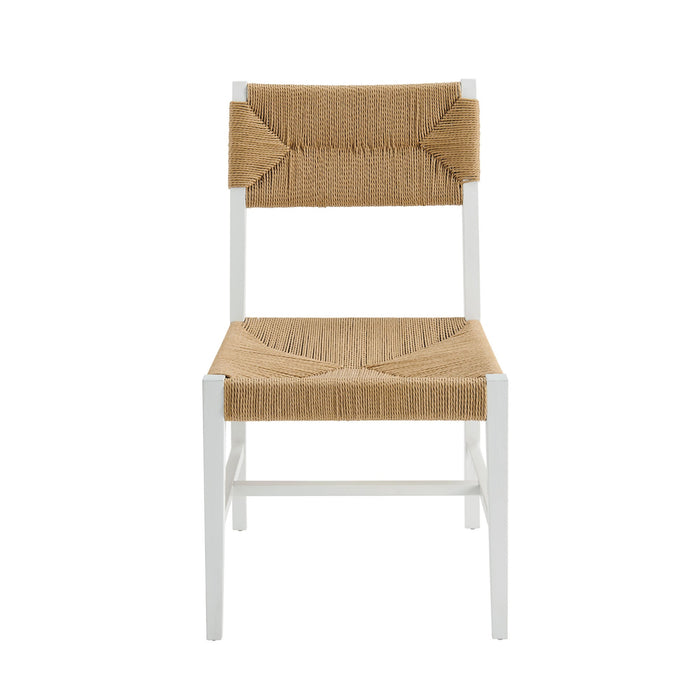 Modway Bodie Wood Dining Chair Set of 2 in White Natural - lifestyle view