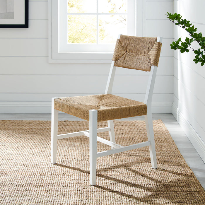 Modway Bodie Wood Dining Chair Set of 2 in White Natural - lifestyle view 26