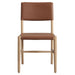 Modway Dover Wood Vegan Leather Dining Side Chair in Natural - detail view