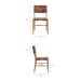 Modway Dover Wood Vegan Leather Dining Side Chair in Natural - dimensions and specifications 9
