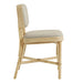 Modway Bahari Upholstered Rattan Dining Chair in Natural Beige - angled view