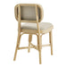 Modway Bahari Upholstered Rattan Dining Chair in Natural Beige - side view