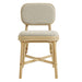 Modway Bahari Upholstered Rattan Dining Chair in Natural Beige - detail view