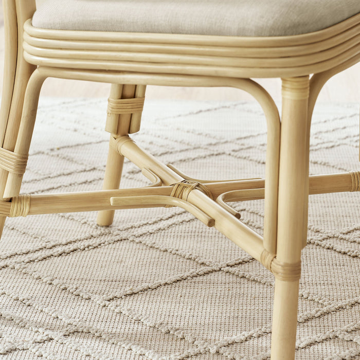 Modway Bahari Upholstered Rattan Dining Chair in Natural Beige - lifestyle view 11