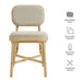 Modway Bahari Upholstered Rattan Dining Chair in Natural Beige - dimensions and specifications