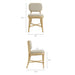 Modway Bahari Upholstered Rattan Dining Chair in Natural Beige - dimensions and specifications 16