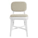 Modway Bahari Upholstered Rattan Dining Chair in White Light Beige - detail view