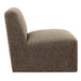 Modway Amita Lattice Boucle Upholstered Armless Accent Chair in Earth - angled view