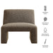 Modway Amita Lattice Boucle Upholstered Armless Accent Chair in Earth - dimensions and specifications