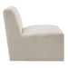 Modway Amita Lattice Boucle Upholstered Armless Accent Chair in Marble - angled view