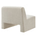Modway Amita Lattice Boucle Upholstered Armless Accent Chair in Marble - side view