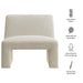 Modway Amita Lattice Boucle Upholstered Armless Accent Chair in Marble - dimensions and specifications