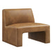 Modway Amita Vegan Leather Armless Accent Chair in Canyon - front view