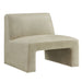 Modway Amita Vegan Leather Armless Accent Chair in Mineral - front view