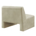 Modway Amita Vegan Leather Armless Accent Chair in Mineral - side view