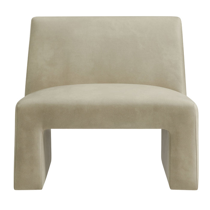 Modway Amita Vegan Leather Armless Accent Chair in Mineral - detail view