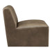 Modway Amita Vegan Leather Armless Accent Chair in Mushroom - angled view