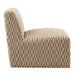 Modway Amita Checked Woven Fabric Armless Accent Chair in Mineral - angled view