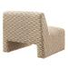 Modway Amita Checked Woven Fabric Armless Accent Chair in Mineral - side view