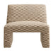 Modway Amita Checked Woven Fabric Armless Accent Chair in Mineral - detail view