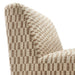 Modway Amita Checked Woven Fabric Armless Accent Chair in Mineral - lifestyle view