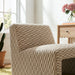 Modway Amita Checked Woven Fabric Armless Accent Chair in Mineral - lifestyle view 11