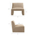 Modway Amita Checked Woven Fabric Armless Accent Chair in Mineral - dimensions and specifications 16
