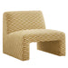 Modway Amita Checked Woven Fabric Armless Accent Chair in Sunrise - front view