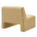 Modway Amita Checked Woven Fabric Armless Accent Chair in Sunrise - side view